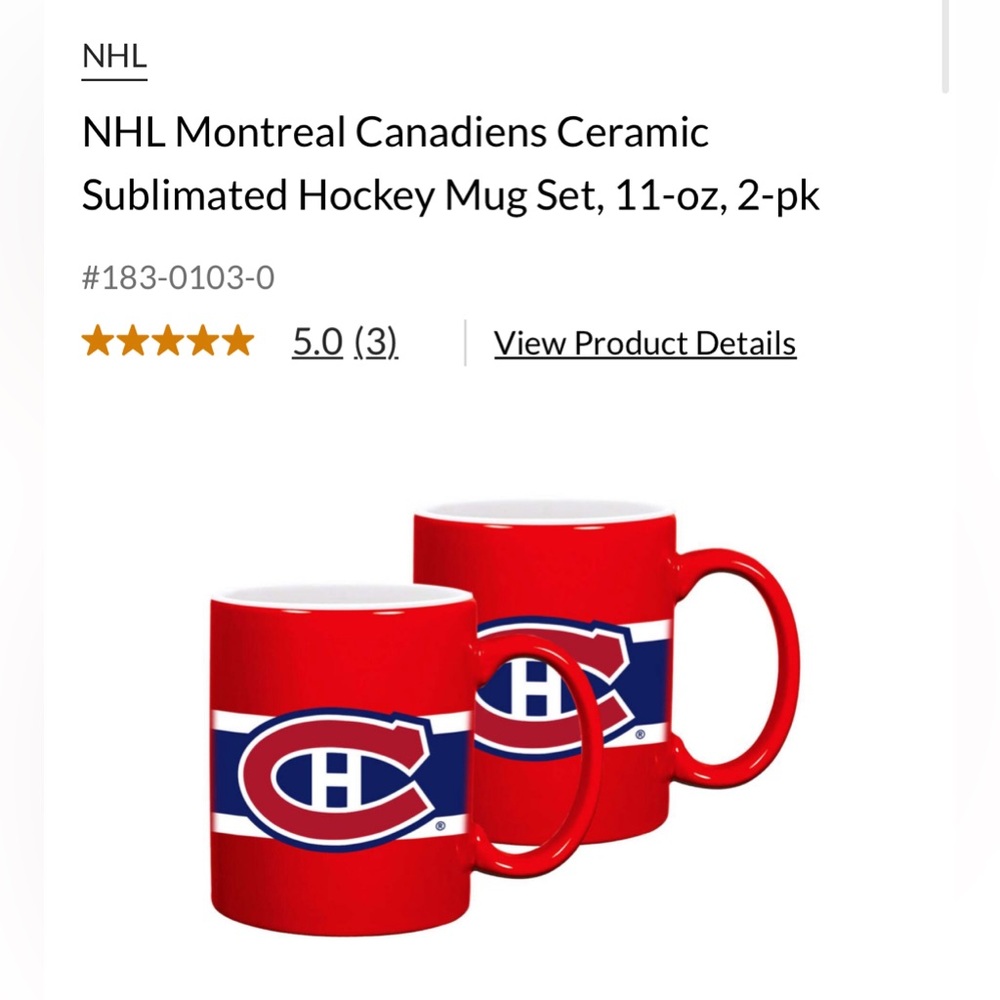 Montreal Canadiens mug set